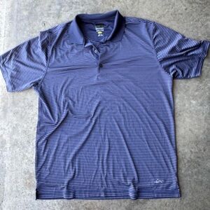Greg Norman Collection Blue Striped Polo Shirt